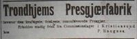 42. Annonse fra Trondhjems Presgærfabrik i Møre Tidende 14. januar 1899.jpg