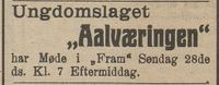 299. Annonse fra Ungdomslaget Aalværingen i Gudbrandsdølen 25.03.1909.jpg