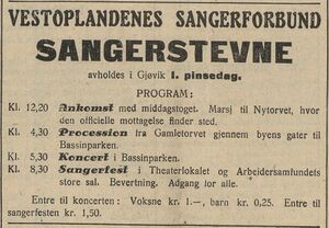 Annonse fra Vestoplandenes Sangerforbund i avisa Vestopland 01.06.1927.jpg