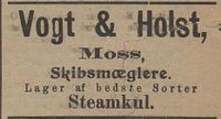 174. Annonse fra Vogt & Holst i Kysten 18.01.1905.jpg