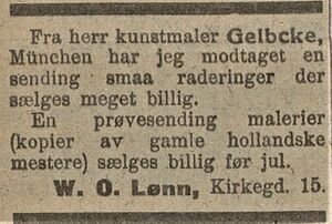 Annonse fra W.O. Lønn i Fædrelandsvennen 12. 1922.jpg