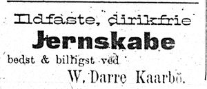 Annonse fra Wilhelm Darre Kaarbø i Tromsø Amtstidende 4. januar 1900.jpg