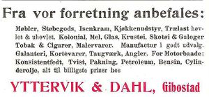 Annonse fra Yttervik & Dahl under Harstadutstillingen 1911.jpg