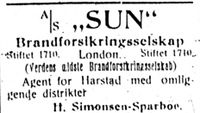 492. Annonse fra agent H. Simonsen-Sparboe i Haalogaland 3107 1913.jpg