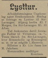 Fra Harstad Tidende 23. august 1900.