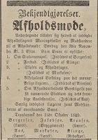 Klaus Tobias Borgersen fra Bredvik Totalafholdsforening innledet om Statsmonopolet på avholdsmøtet i Harstad den 3. november 1889. Tromsø Amtstidende 27. oktober 1889.