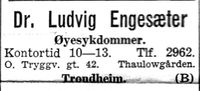 20. Annonse fra dr. L. Engesæter i Nord-Trøndelag og Inntrøndelagen 4.7. 1942.jpg