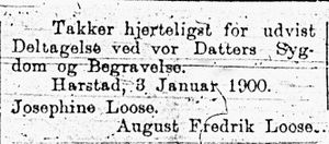 Annonse fra familien Loose i Tromsø Amtstidende 4. januar 1900.jpg