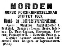 30. Annonse fra forsikringsselskapet NORDEN i Ungskogen 30.3.1916.jpg