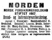 29. Annonse fra forsikringsselskapet NORDEN i Ungskogen 30.3.1916.jpg