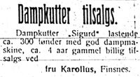 31. Annonse fra fru Karollus i Harstad Tidende 31. juli 1913.jpg