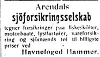 491. Annonse fra havnefogd Hammer i Haalogaland 3107 1913.jpg