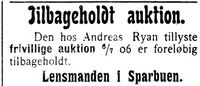 56. Annonse fra lensmannen i Sprabu i Indtrøndelagen 20.6.1906.jpg