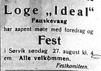 274. Annonse fra losje Ideal i Folkeviljen 24.8.1922.jpg