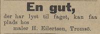 332. Annonse fra maler H. Eilertsen i Tromsø Amtstidende 09.05.1897.jpg