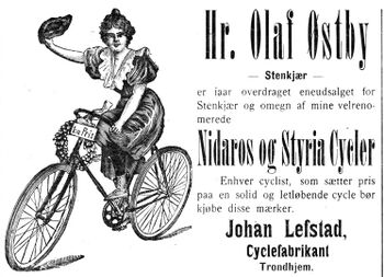 Annonse fra sykkelfabrikant i Indtrøndelagen 20.6.1906.jpg