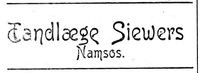 39. Annonse fra tannlege Siewers i Nordtrønderen 10.6. 1914.jpg
