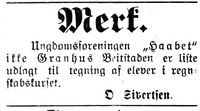 372. Annonse fra ungdomsforeningen Haabet i Indtrøndelagen 20.6.1906.jpg