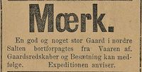 444. Annonse om bortforpaktning av gard i Lofotens Tidende 26. mars 1892.jpg