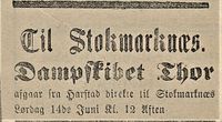 99. Annonse om dampskib til Stokmarknes i Tromsø Amtstidende 08.06.1890.jpg