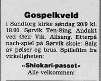 Harstad Tidende 19. september 1991.