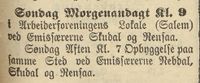 Stavanger Aftenblad 23. oktober 1903.