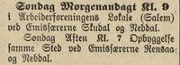 Stavanger Aftenblad 30. oktober 1903.