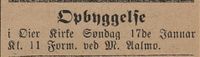 269. Annonse om oppbyggelse i Øier kirke i Lillehammer Tilskuer 15.01.1909.jpg