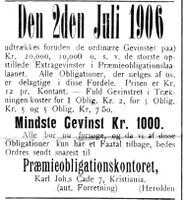 59. Annonse om premieobligasjoner i Indtrøndelagen 20.6.1906.jpg