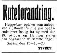 4. Annonse om ruteendring for DS Bonden i Indhereds-Posten 19.10. 1923.jpg