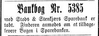 165. Annonse om tap av bankbok i Indtrøndelagen 18.4.1900.jpg