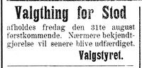 50. Annonse om valgting for Stod herred i Indtrøndelagen 18.4.1900.jpg