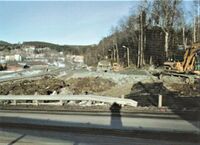 April 2004: Den gamle E6-traseen bygges opp igjen.