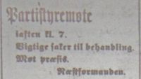 86. Arbeierpartiet i Narvik sitt styremøte ble kunngjort i Fremover lørdag 6. juli 1912.jpg