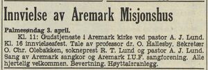 Aremark misjonshus faksimile innvielse 1955.jpg