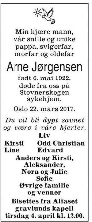 Arne Jørgensen f 1922 dødsannonse.jpg