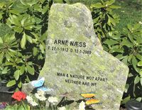 Gravminnet til filosofen Arne Næss. Foto: Stig Rune Pedersen