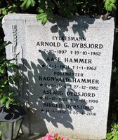 Fylkesmann Arnold Gerhard Dybsjord er gravlagt i familiegrav på Haslum kirkegård. Foto: Stig Rune Pedersen