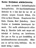 374. Artikkel om møte i Nordre Beitstadens Arbeiderforening i Mjølner 15.3.1898.jpg