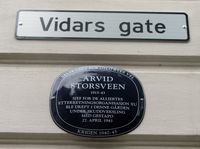 Vidars gate 7, Motstandsmannen Arvid Storsveen ble drept her.