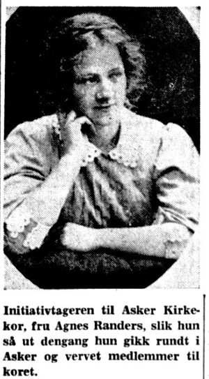 Asker kirkekor 50 år faksimile Agnes Randers.jpg