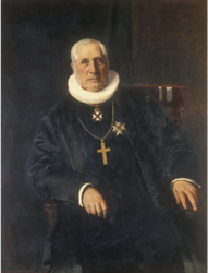 Biskop i Hamar bispedømme Halvor Folkestad (1807–1889). Foto: Anno museum, Domkirkeodden