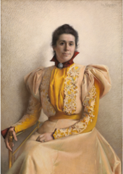 Marthine Cappelen Hjort, f. Kiær (1868–1952). Foto: Nasjonalmuseet (1897).