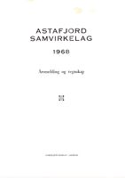 Astafjord Samvirkelag:Årsmelding og regnskap 1968. Side 1