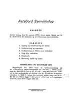 Astafjord Samvirkelag:Årsmelding og regnskap 1974. Side 1