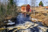 Auli Mølle ved Sagstuåa sørøst for Årnes. Foto: Leif-Harald Ruud (2022)