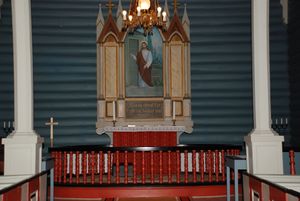 Austefjord Kyrkje (Volda) Altartavle.JPG