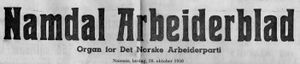 Avisa Namdal Arbeiderblad sitt avishode.jpg
