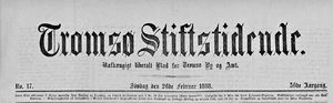 Avishodet til avisa Tromsø Stiftstidende 26.02. 1888.jpg