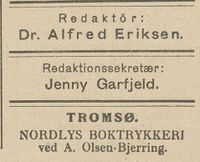 300. Avisklipp Kolofon i Nordlys 18.11.1908.jpg